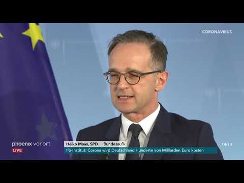 Statement von Heiko Maas (SPD) nach Gespräch mit EU-Außenministern zu Corona am 23.03.20