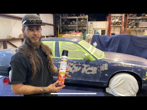 How to spray paint a car quick and easy #rustoleum #turbo #crownvictoria