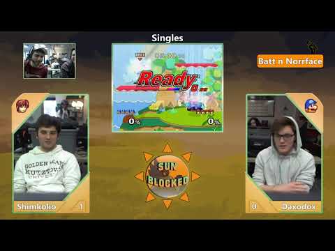 SunBlocked 23 Melee Singles: Shimkoko (Marth) Vs. Daxodox (Mario) LR2
