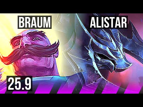 BRAUM & Ashe vs ALISTAR & Ezreal (SUP) | KR Grandmaster | 25.9