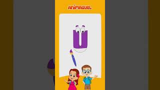 Colorindo a vogal U | Animaguel (Aeiou / Vídeo educativo)
