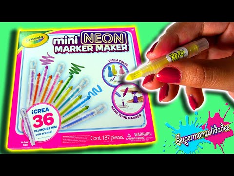 Haciendo marcadores miniatura (Mini neon marker maker) - Supermanualidades