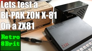 Testing a BI-PAK ZON X-81 on a ZX81. Programmable sound unit.