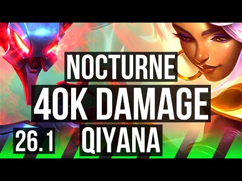 NOCTURNE vs QIYANA (JGL) | First Strike, 40K damage, 6k gold comeback | EUW Master | 26.1
