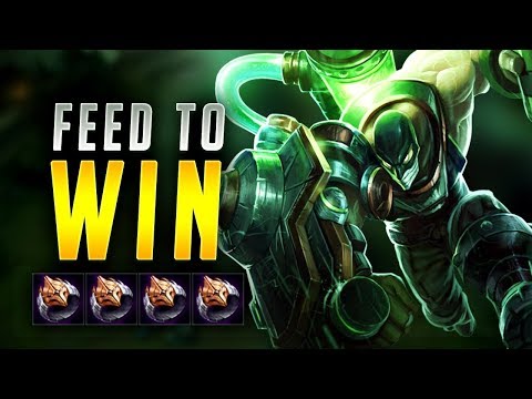 [LoL S8] SINGED FEED TO WIN LOSE LANE WIN GAME SINGED VS JAX