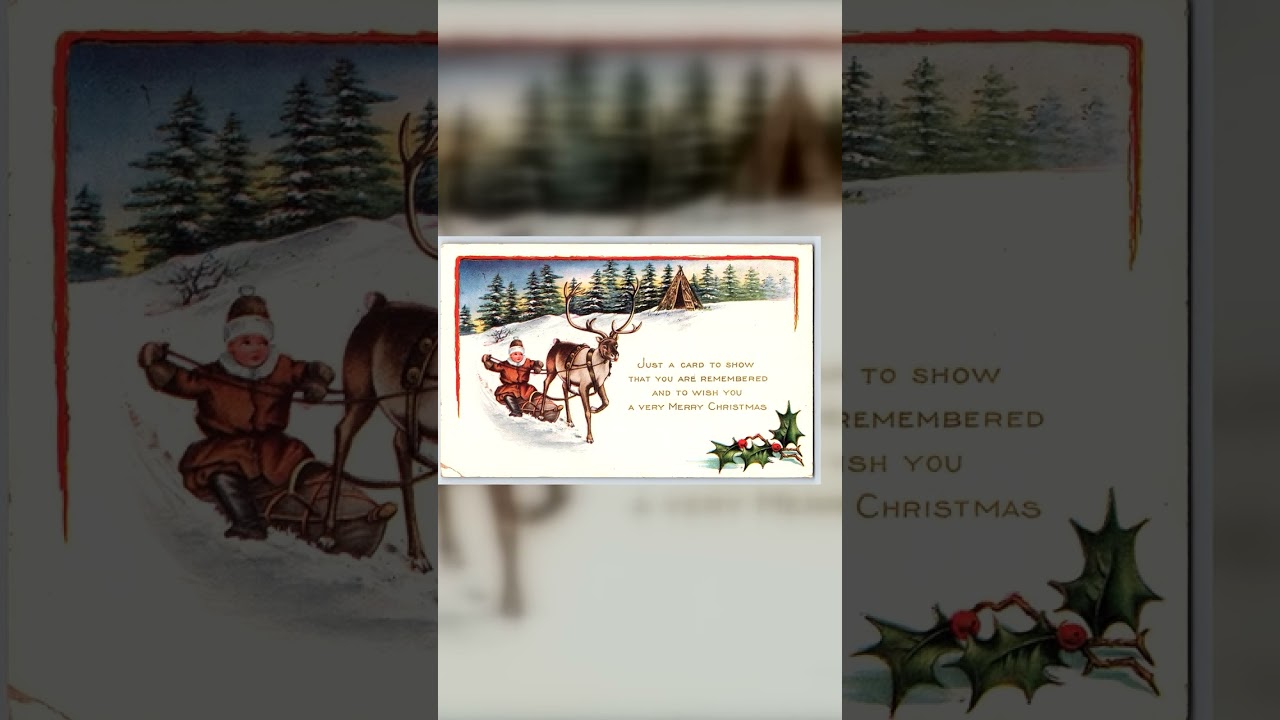 Whitney Made Christmas Postcard, Janesville, 1916 Postmark Video