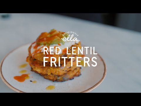 Vegan Red Lentil Fritters | Deliciously Ella