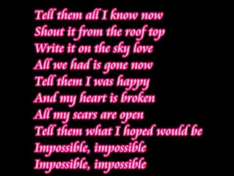 Impossible Shontelle lyrics.