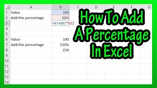 How To Add A Percentage (Percent) To A Number In Excel Spreadsheet Explained