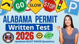 2026 Alabama Learner's Permit Test (50 MUST KNOW Practice Questions For Your ALEA DMV License Exam)