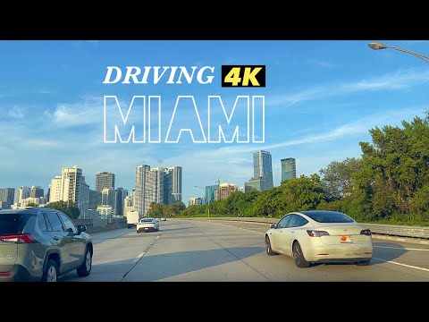 MIAMI 4K Driving Miami Florida I-95 North