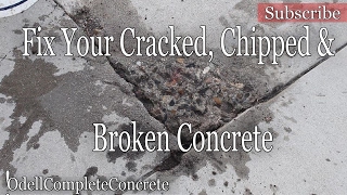 How to fix or repair Chipped Cracked or Broken concrete!