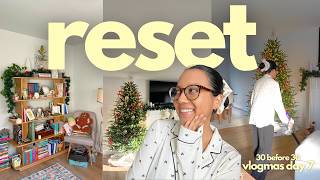 SUNDAY RESET 🕯️🧺🫧 tidy my space, prep for the week, satisfying reset - 30 before 30 VLOGMAS DAY 7