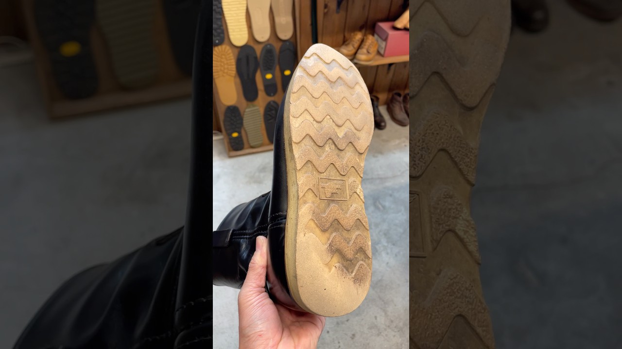 ソールが硬くなったペコスをカスタム#靴修理名古屋 #redwing #レッドウィング #レッドウイング #shoerepair #shorts