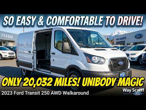 Thumbnail for 2023 Ford Transit 250 LR Cargo AWD Walkaround | Low Mileage Commercial Van Review | Way Scarff Ford by Ford Transit