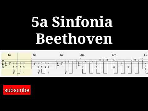 5a sinfonia beethoven ( tabs on screen | fingerstyle guitar cover )