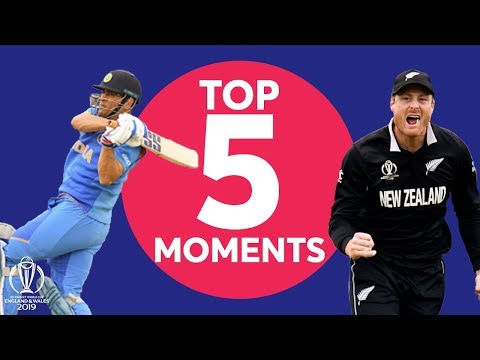 Guptill? Neesham? | India v New Zealand - Top 5 Moments | ICC Cricket World Cup 2019