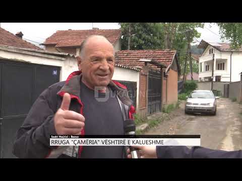 Rruga 'Çamëria' në Pejë vështirë e kalueshme