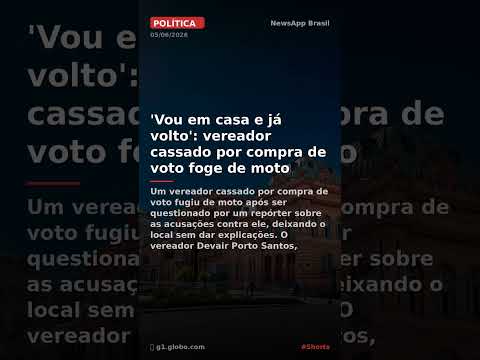 'Vou em casa e já volto': vereador cassado por compra de voto foge de moto após  #Shorts