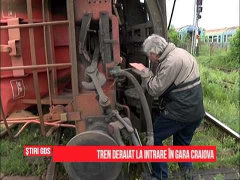 Train derailed at the entrance to Craiova Station