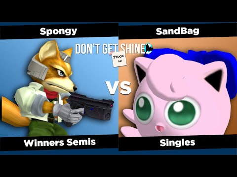 Don't Get Stuck in Shine SSBM - Singles - Winners Semis - Spongy (Fox) vs SandBag (Puff, Falco)
