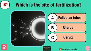 Quiz on Female Reproductive System || 25 Multiple Choice Questions and answers