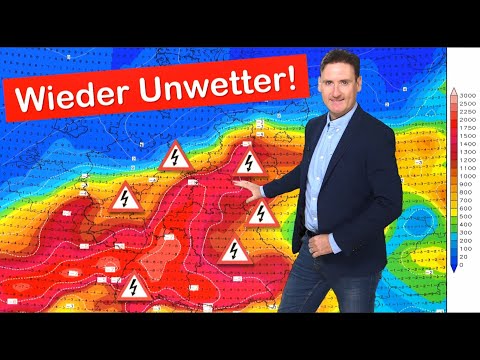 Es geht schon wieder los: starke Gewitter mit Platzregen und Hagel! Ab morgen mehr Sonne und Hitze!