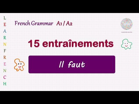 le verbe falloir - A1/ A2 - French grammar
