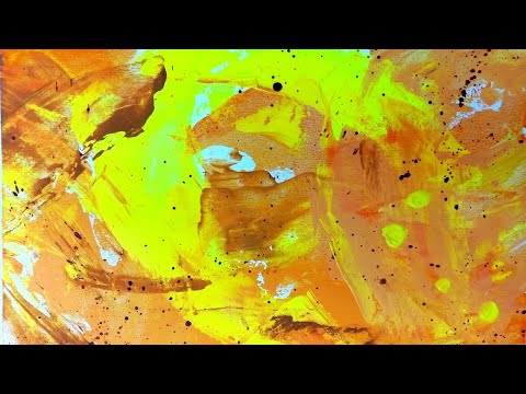 Acrylmalen ganz einfach - abstrakte Welt der Farben - Tachismus und Drip Painting, Gelb und Blau