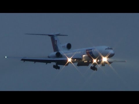 Tupolev Tu-154M Landing at Dusk