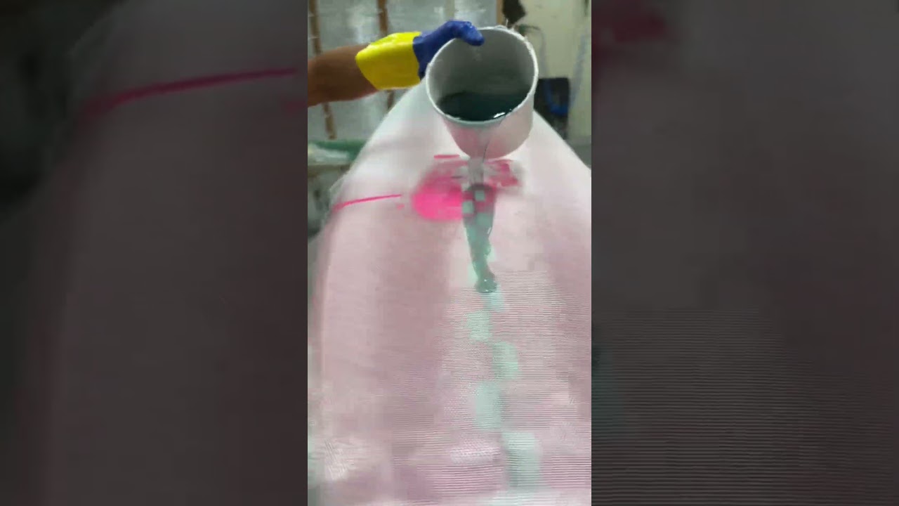 Fiberglass a custom surfboard! Showing the whole process #shorts