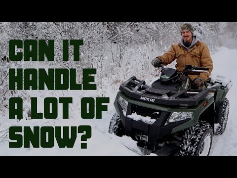 ATV Plow for a BIG Snowfall | Kolpin Switchblade ATV Plow on an Arctic Cat