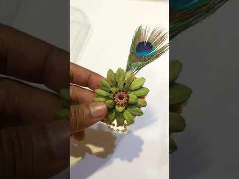 Pure green elaichi  with morpankh brooch cardamom brooch  we...