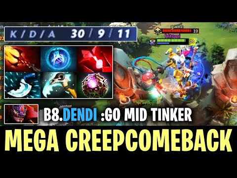 Reason Why Dendi Let This Tinker Mid - Dagon Power 30kills [Megacreeps Comeback] Dota 2