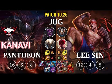 JDG Kanavi Pantheon vs Lee Sin Jungle - KR Patch 10.25