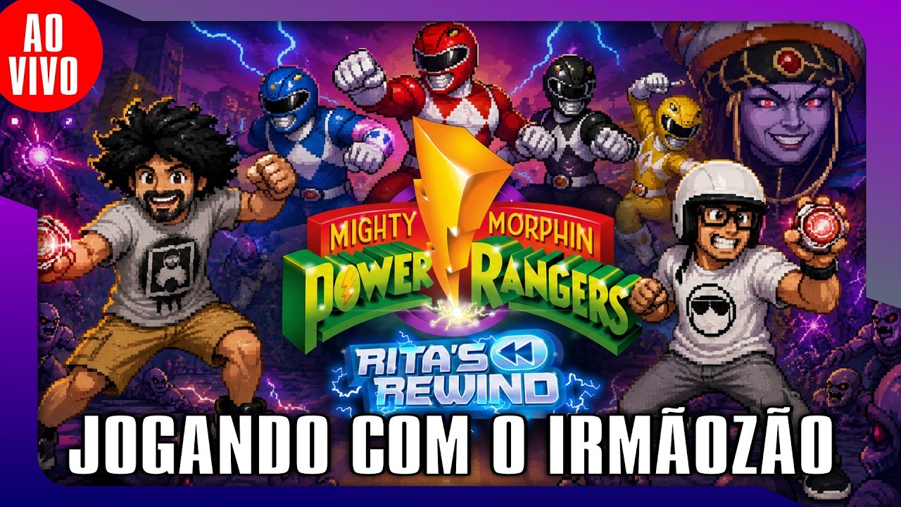 🎮🚨AO VIVO - JOGANDO COM O IRMÃOZÃO Mighty Morphin Power Rangers: Rita's Rewind #power Rangers