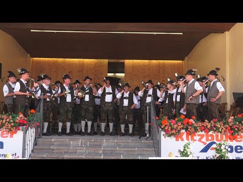 Jagdhornbläsergruppe Grenzland OÖ beim 4. Int. Musikkapellentreffen in Kirchberg in Tirol 2017