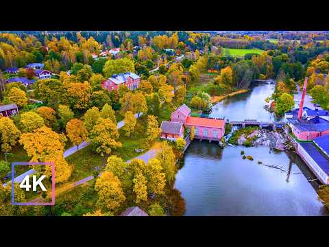 Autumn In The Most Charming Town In Finland 🍂 4K Ambient Walking in Ekenäs, Tammisaari, Raseborg