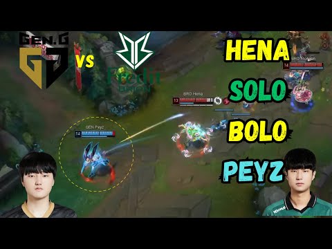 BRO Hena Solo Killed GenG Peyz Infront Of GenG Whole Squad #gengpeyz #peyz #peyzhighlights #lck
