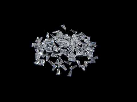 Кубічний білий Цирконій трапеція 2х1.5х1мм видео