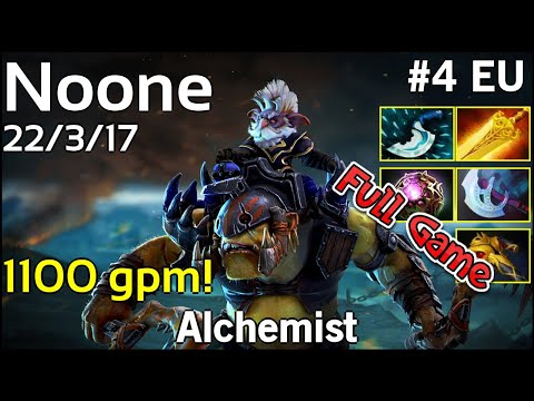 1100 gpm! Noone   Alchemist - Dota 2 Full Game 7.19