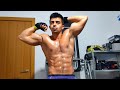 young bodybuilder showing his pumped muscle | flexing | muscle worship