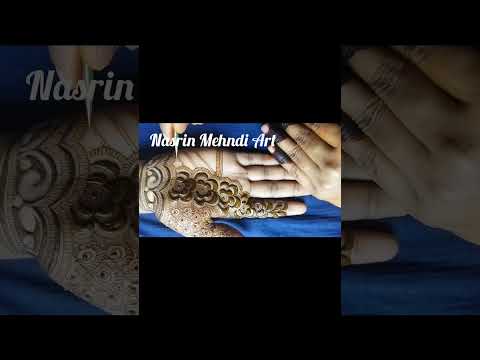 Simple and quick mehndi design front hand | Step by step full tutorial |Nasrin Mehndi design #mehndi
