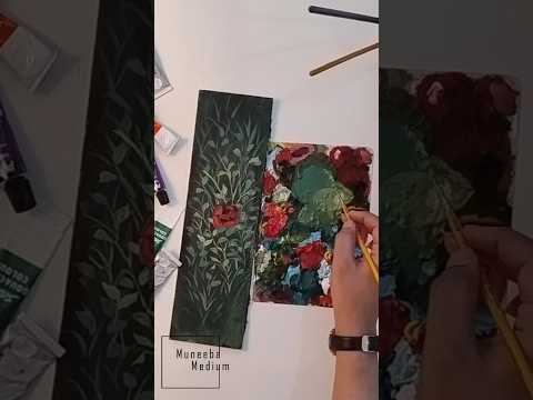 Rose flower painting 🌹 🖌️🎨 #acrylicpainting #flowerpainting #roseflower #art music by:creatormix.com