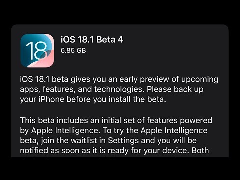 iOS 18.1 beta 4 is OUT for ALL Supported iOS 18 devices 😲