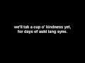 Robert Burns - Auld Lang Syne 