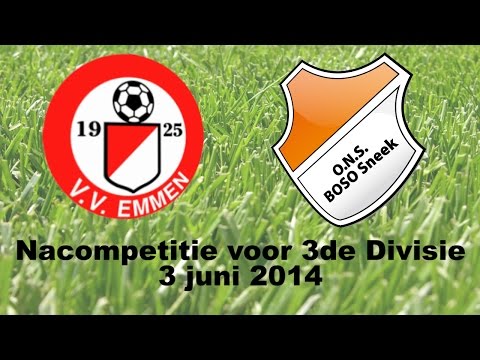 [Nacompetitie voor 3de divisie] V.V. Emmen B1 v.s O.N.S. BOSO Sneek B1