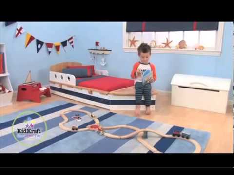 Lit bateau pour tout-petits KidKraft 76253, meubles pour chambres d'enfants sur bilboquet.com