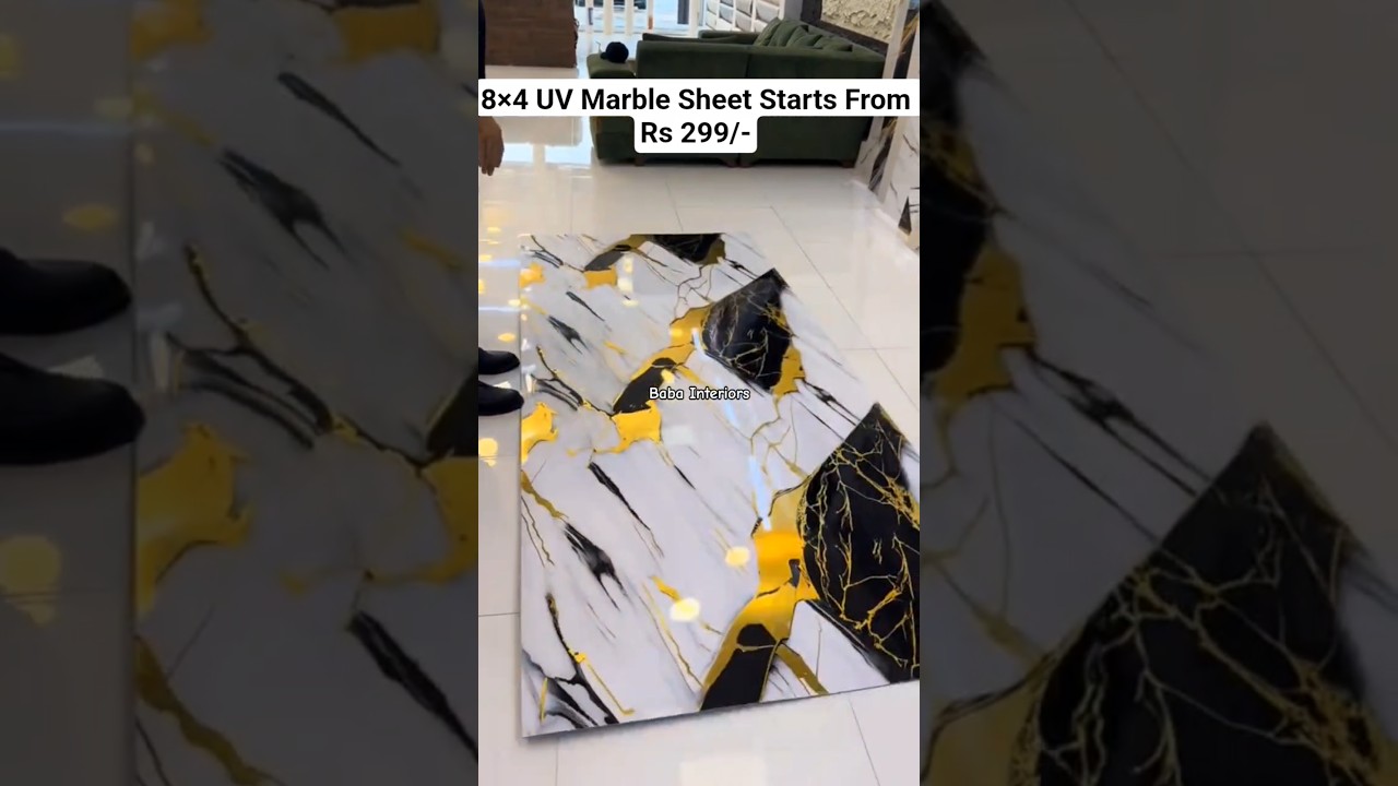 8×4 UV Marble Sheet From Rs 299/-, Wallpaper Designs For House, Homedecor, Baba Interiors #wall