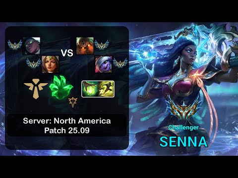 Senna Support + Sivir vs Nautilus + Tristana - NA Challenger - Patch 25.09